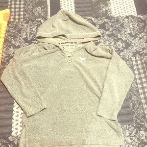 COPY - Pink Victoria’s Secret light blue grey hoodie Amal